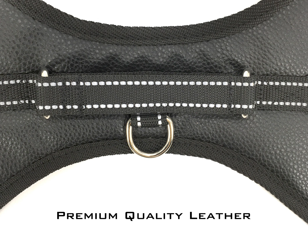 Adjustable No Pull Soft Reflective Portable Leather Dog Products